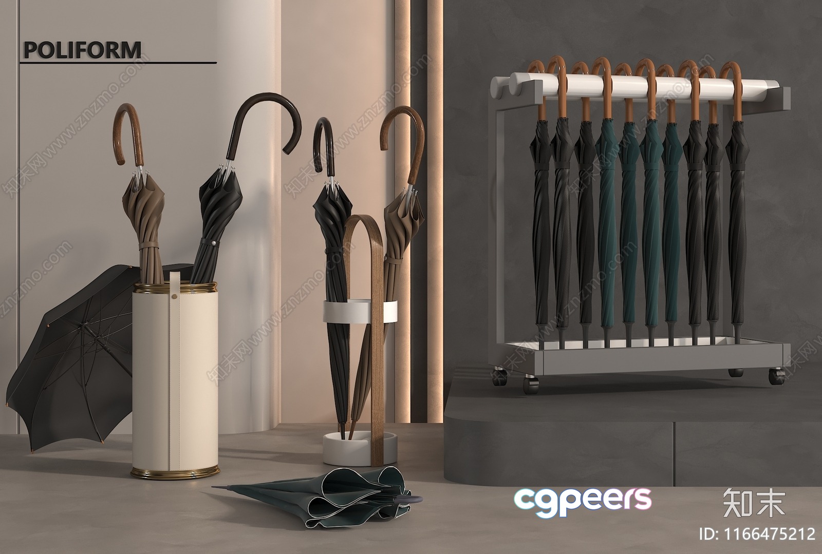 Umbrellas In A Display 3D Model - 16763 - VRAY Render Umbrellas In A Display 3D Model - 16763 - VRAY Render