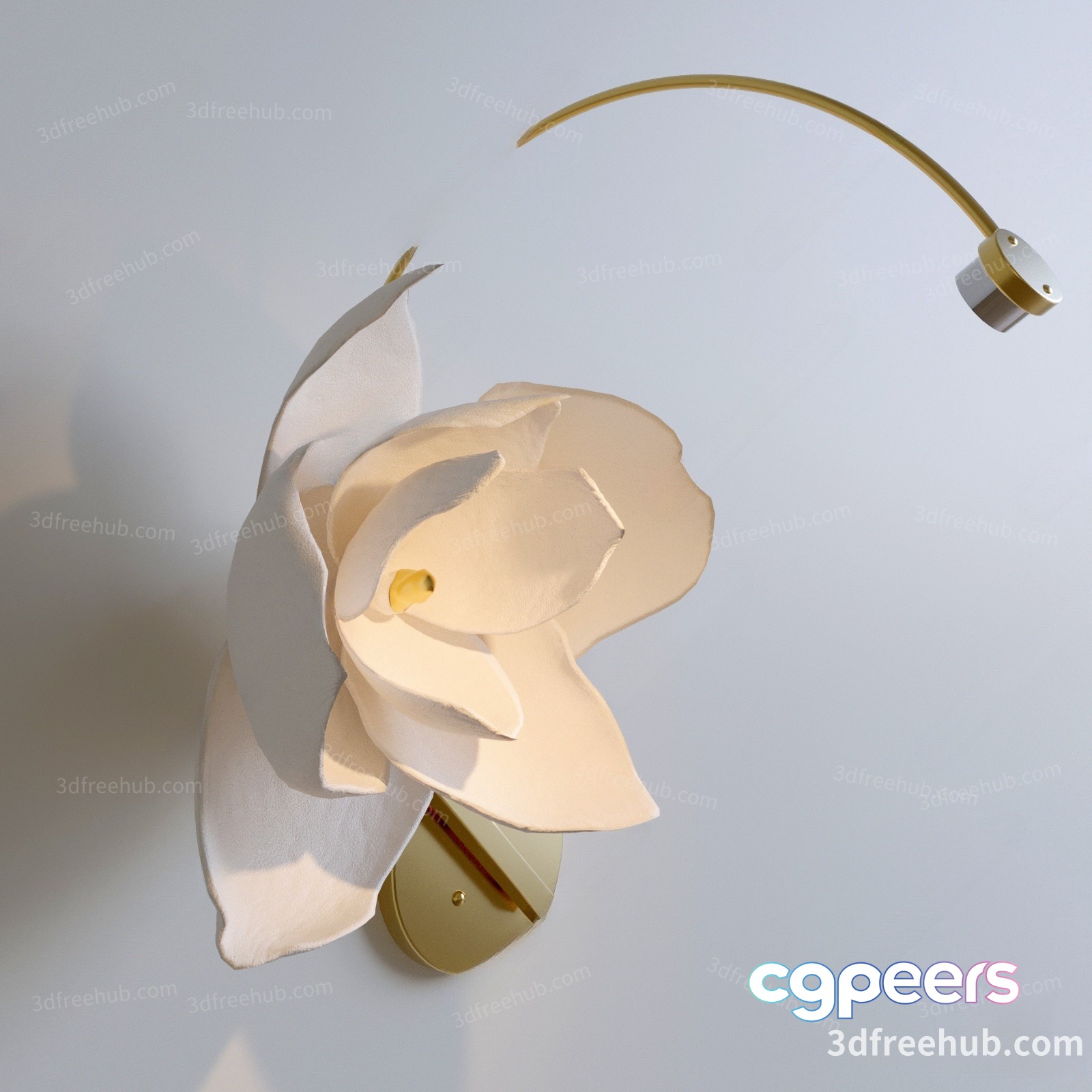 Gold Light Fixture 3D Model - 19315 - VRAY Render