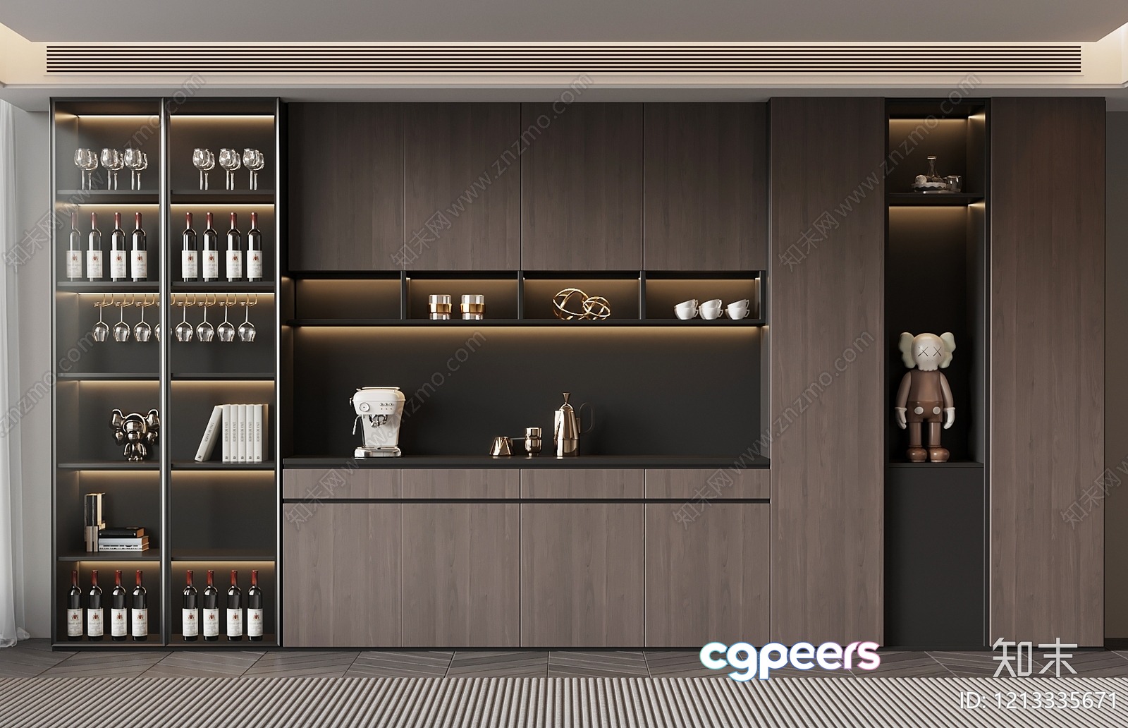 Modern Kitchen Cabinets 3D Model - 21892 - VRAY Render