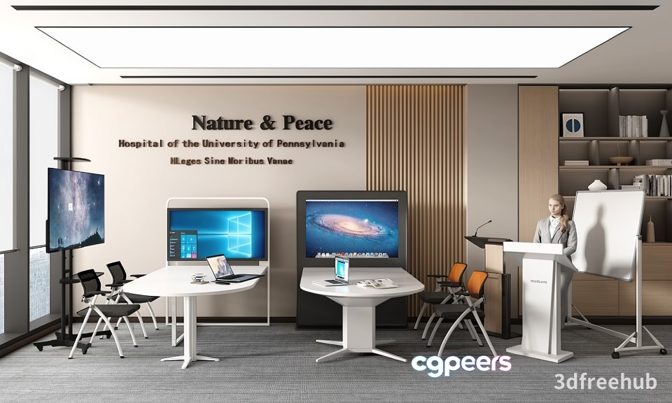 Modern Office Setup 3D Model - 19892 - VRAY Render
