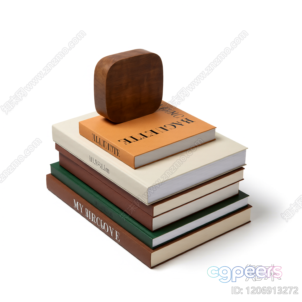 Stack Of Books 3D Model - 2777 - VRAY Render