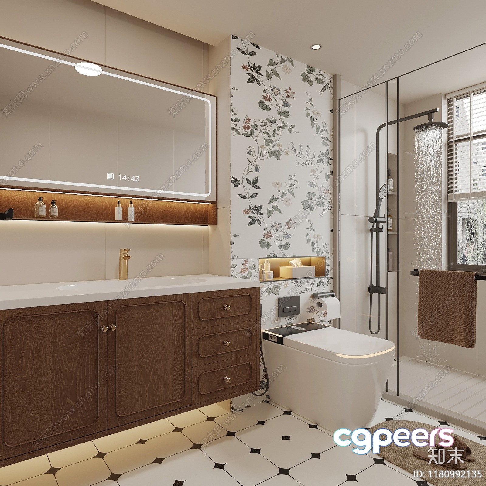 Modern Bathroom 3D Model - 11745 - VRAY Render Modern Bathroom 3D Model - 11745 - VRAY Render