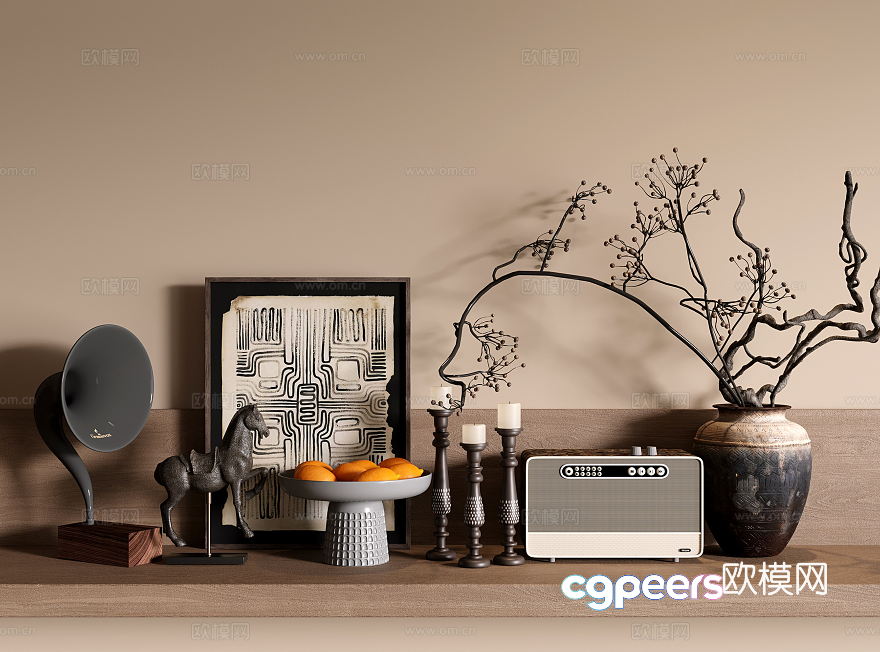 Modern Home Decor 3D Model - 2664 - VRAY Render Modern Home Decor 3D Model - 2664 - VRAY Render