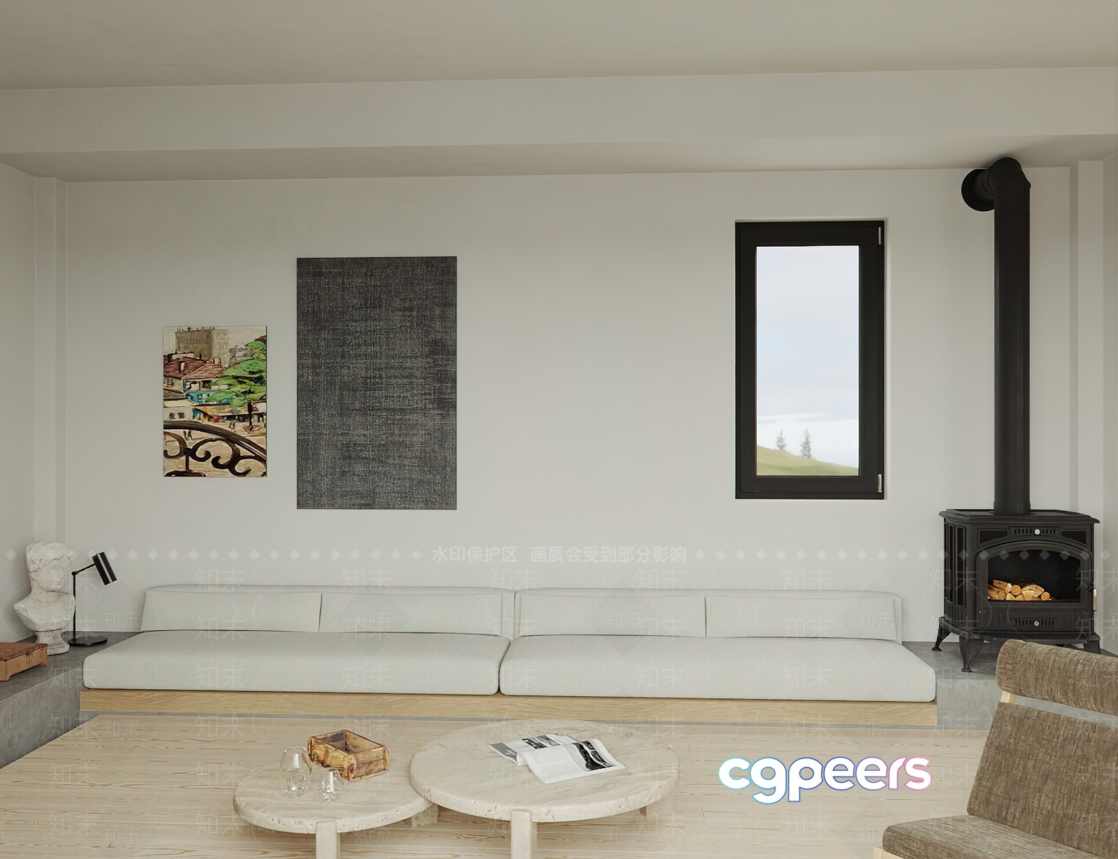 Modern Living Room 3D Model - 19813 - VRAY Render Modern Living Room 3D Model - 19813 - VRAY Render