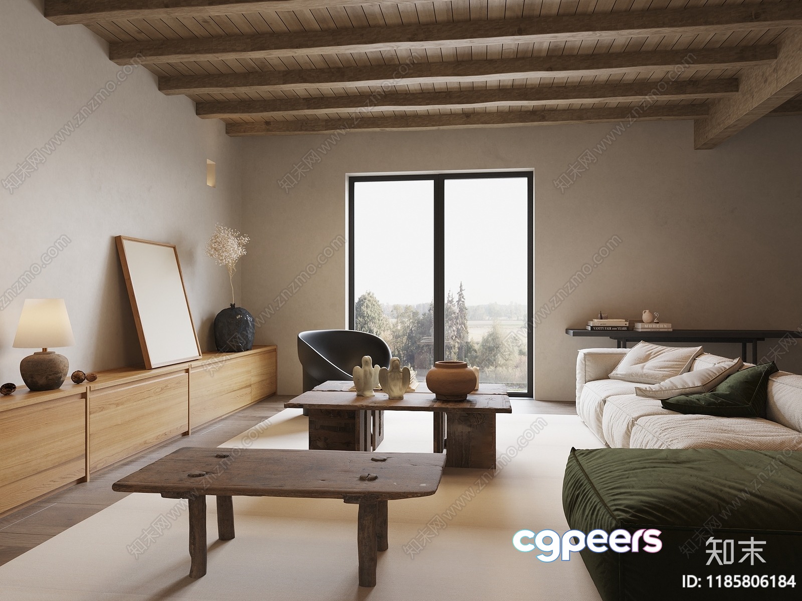 Modern Living Room 3D Model - 6643 - CORONA Render