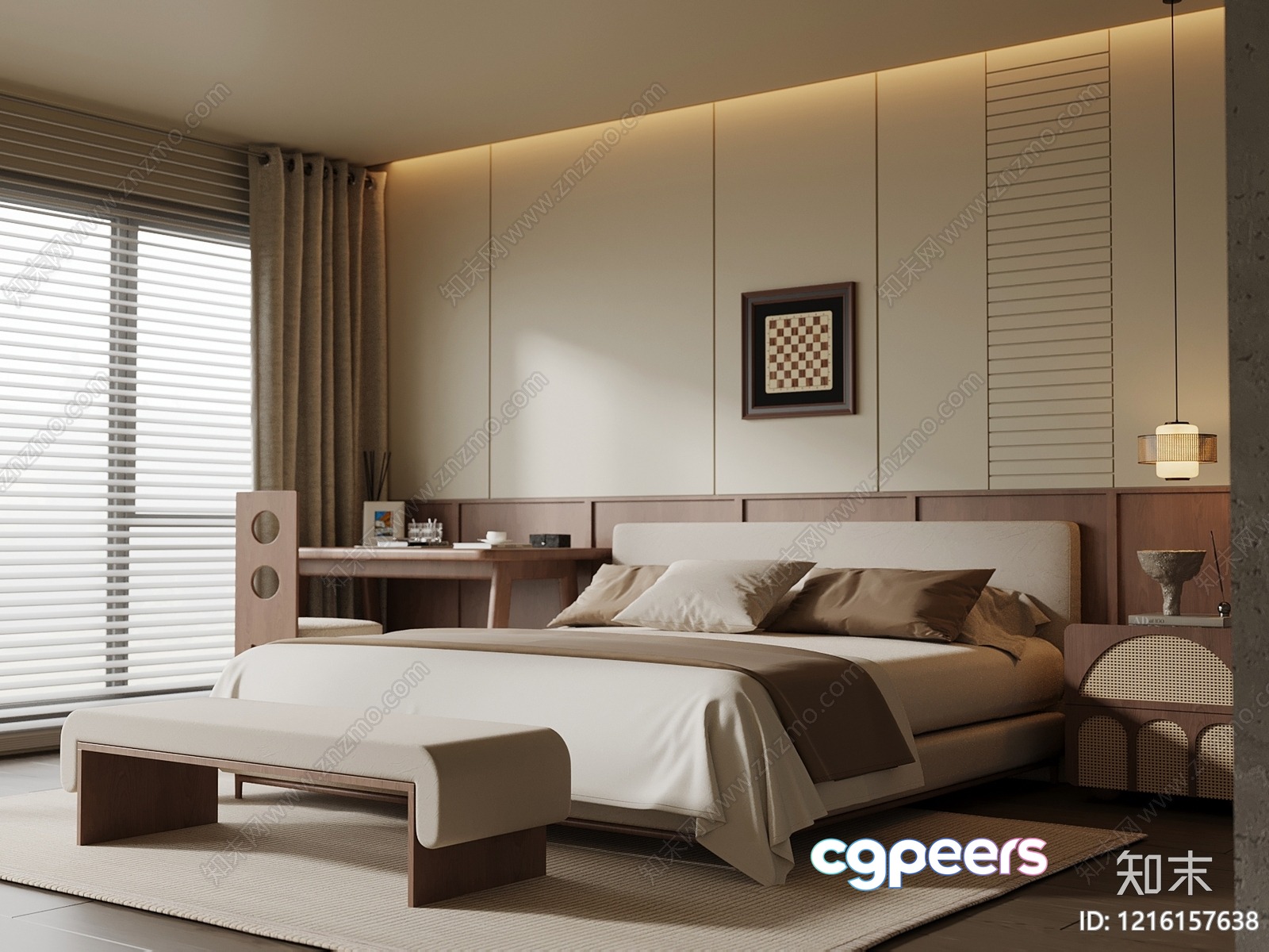 Modern Bedroom Design 3D Model - 15338 - VRAY Render Modern Bedroom Design 3D Model - 15338 - VRAY Render