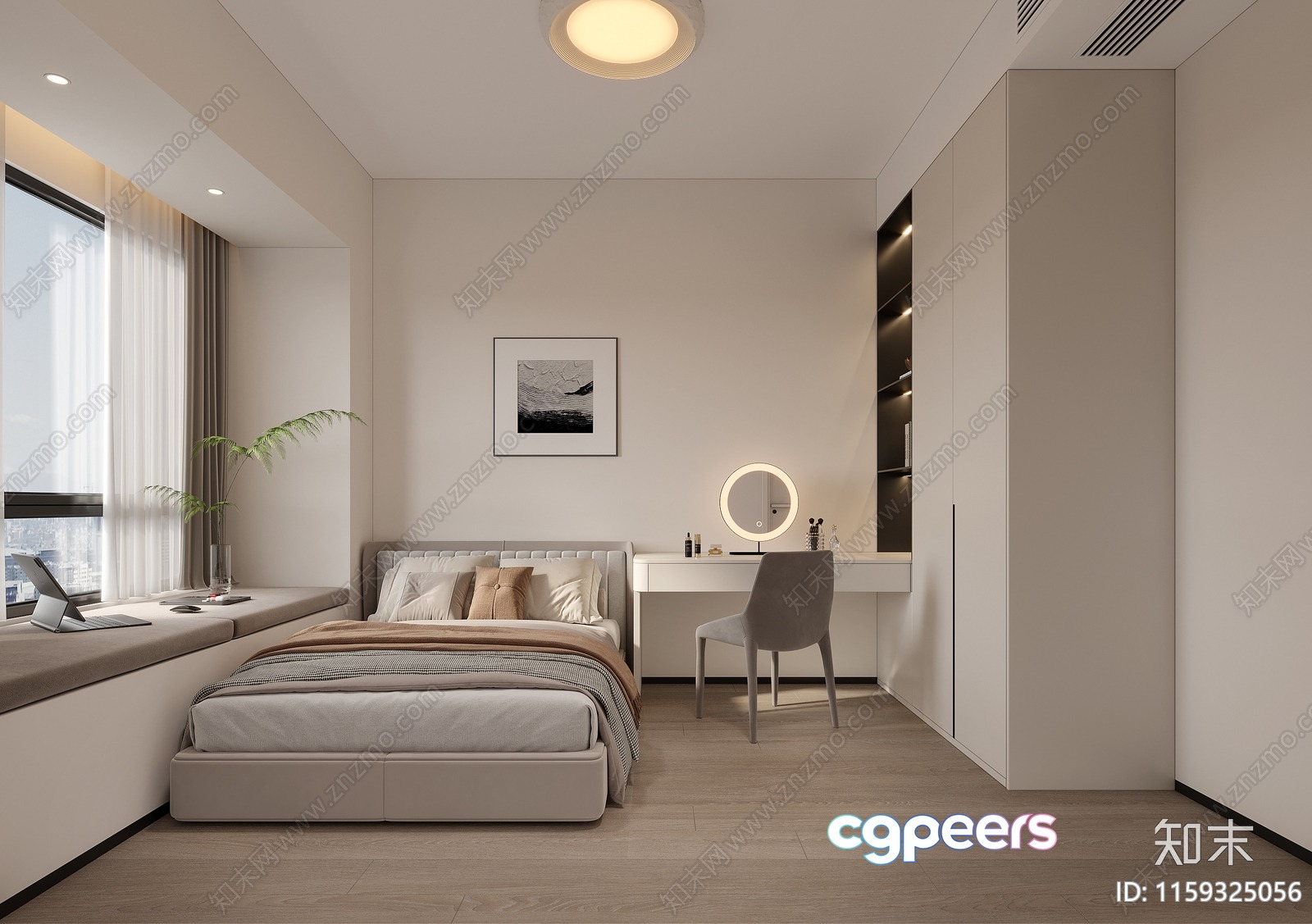 Modern Bedroom Design 3D Model - 23142 - VRAY Render