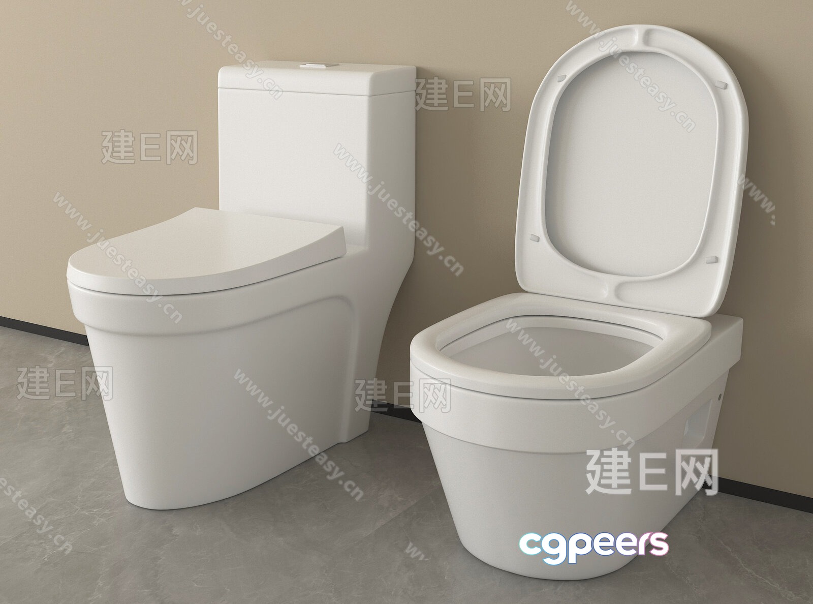 White Toilet 3D Model - 9454 - VRAY Render White Toilet 3D Model - 9454 - VRAY Render