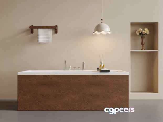 Modern Bathroom Sink 3D Model - 974 - VRAY Render Modern Bathroom Sink 3D Model - 974 - VRAY Render