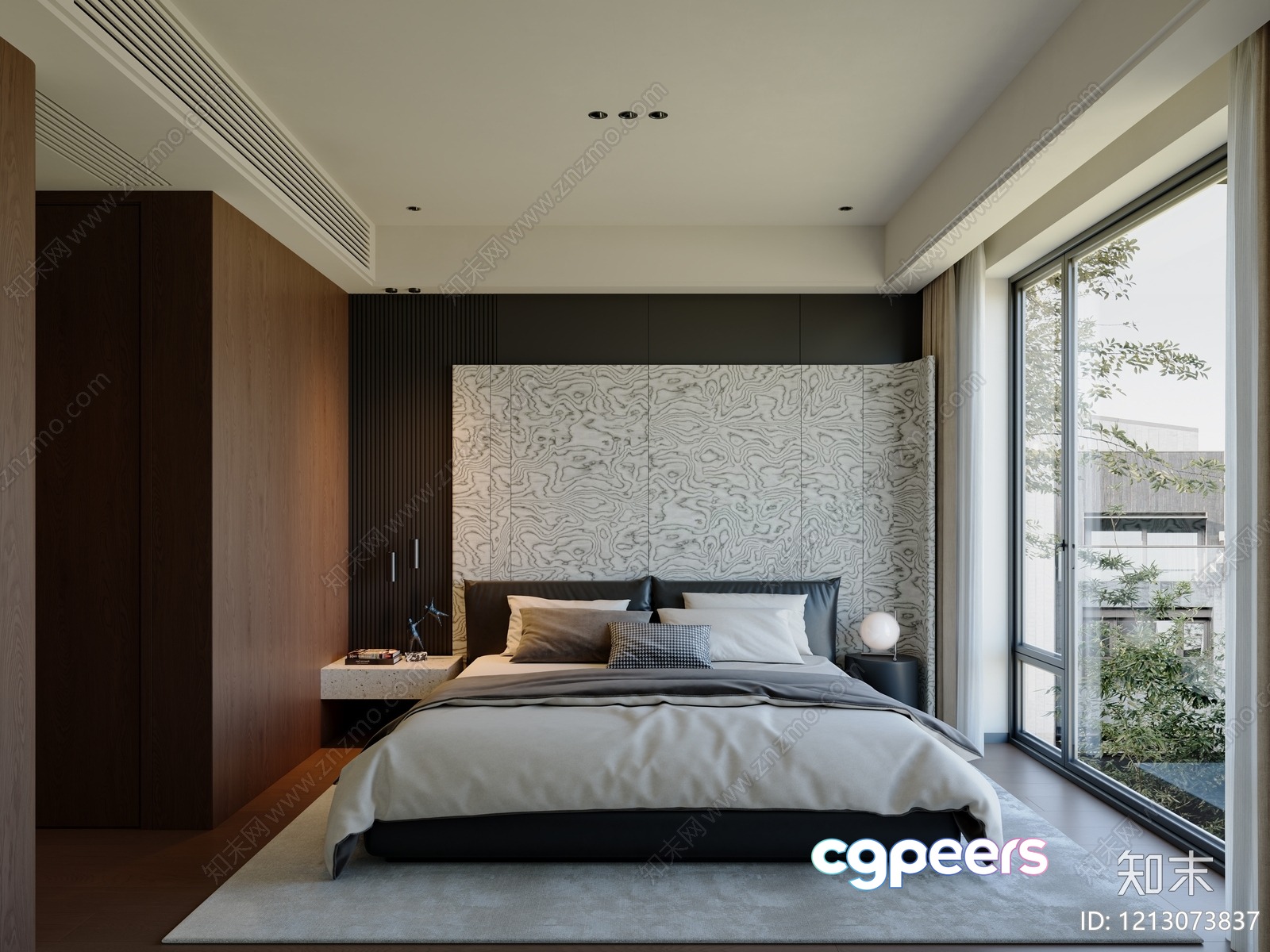 Modern Bedroom 3D Model - 4449 - VRAY Render
