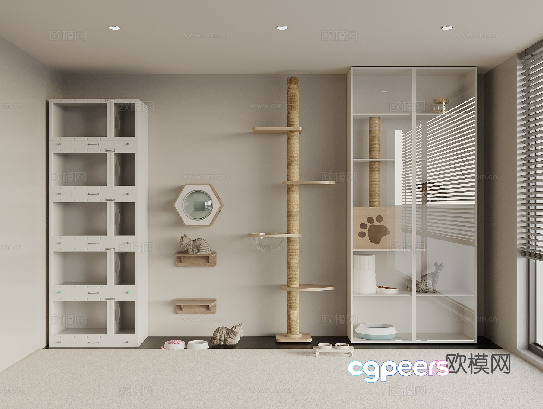Cozy Cat Room 3D Model - 4905 - VRAY Render Cozy Cat Room 3D Model - 4905 - VRAY Render
