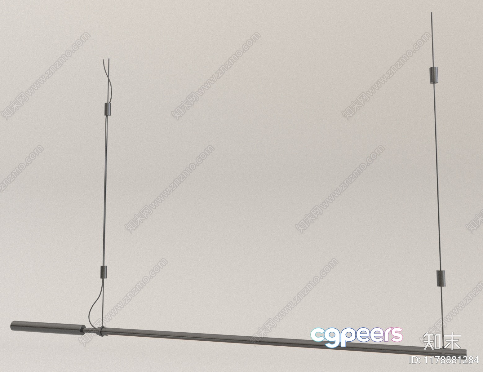 A Metal Bar With A Thin Wire 3D Model - 3799 - VRAY Render