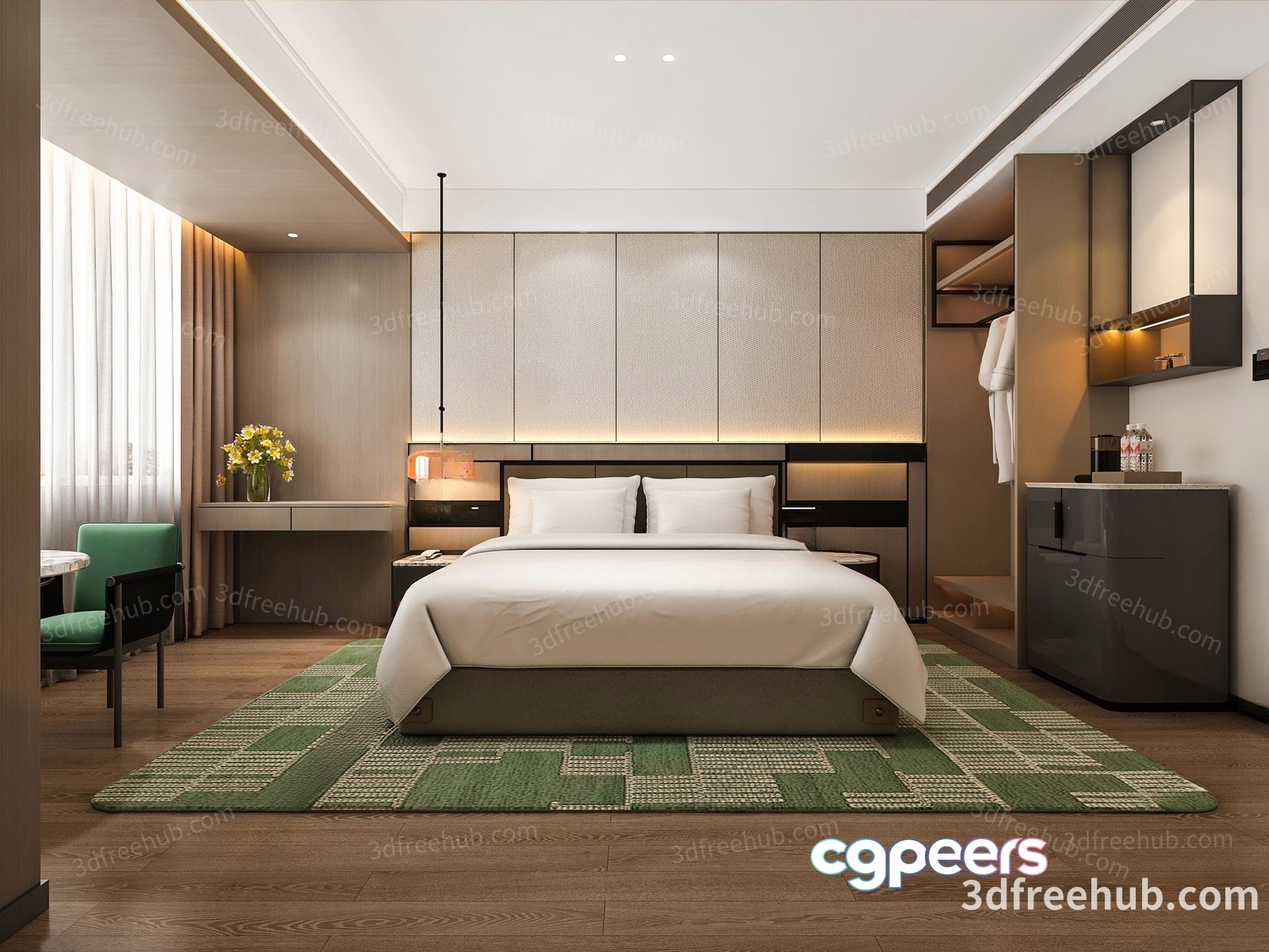 Cozy Bedroom 3D Model - 20796 - VRAY Render