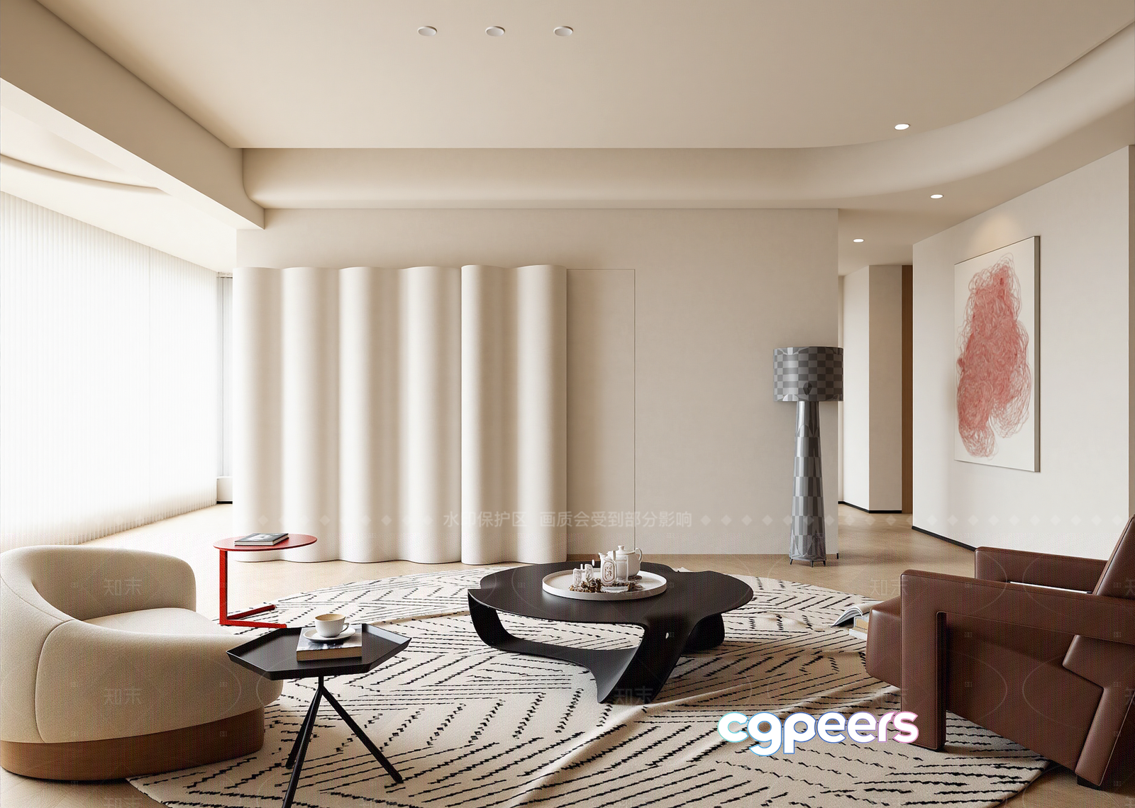 Modern Living Room 3D Model - 23227 - VRAY Render Modern Living Room 3D Model - 23227 - VRAY Render