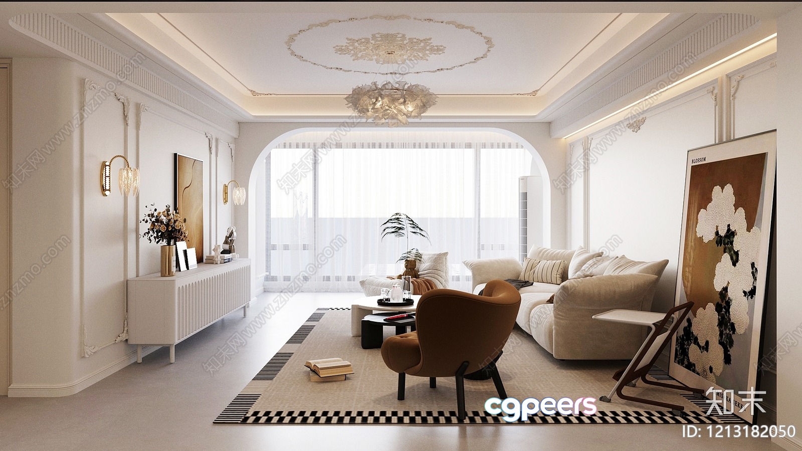 Modern Living Room 3D Model - 21372 - VRAY Render Modern Living Room 3D Model - 21372 - VRAY Render