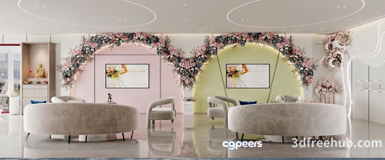 Modern Wedding Reception 3D Model - 19128 - VRAY Render