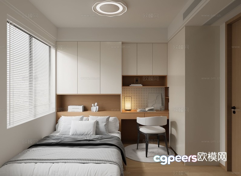 Cozy Bedroom 3D Model - 19020 - CORONA Render