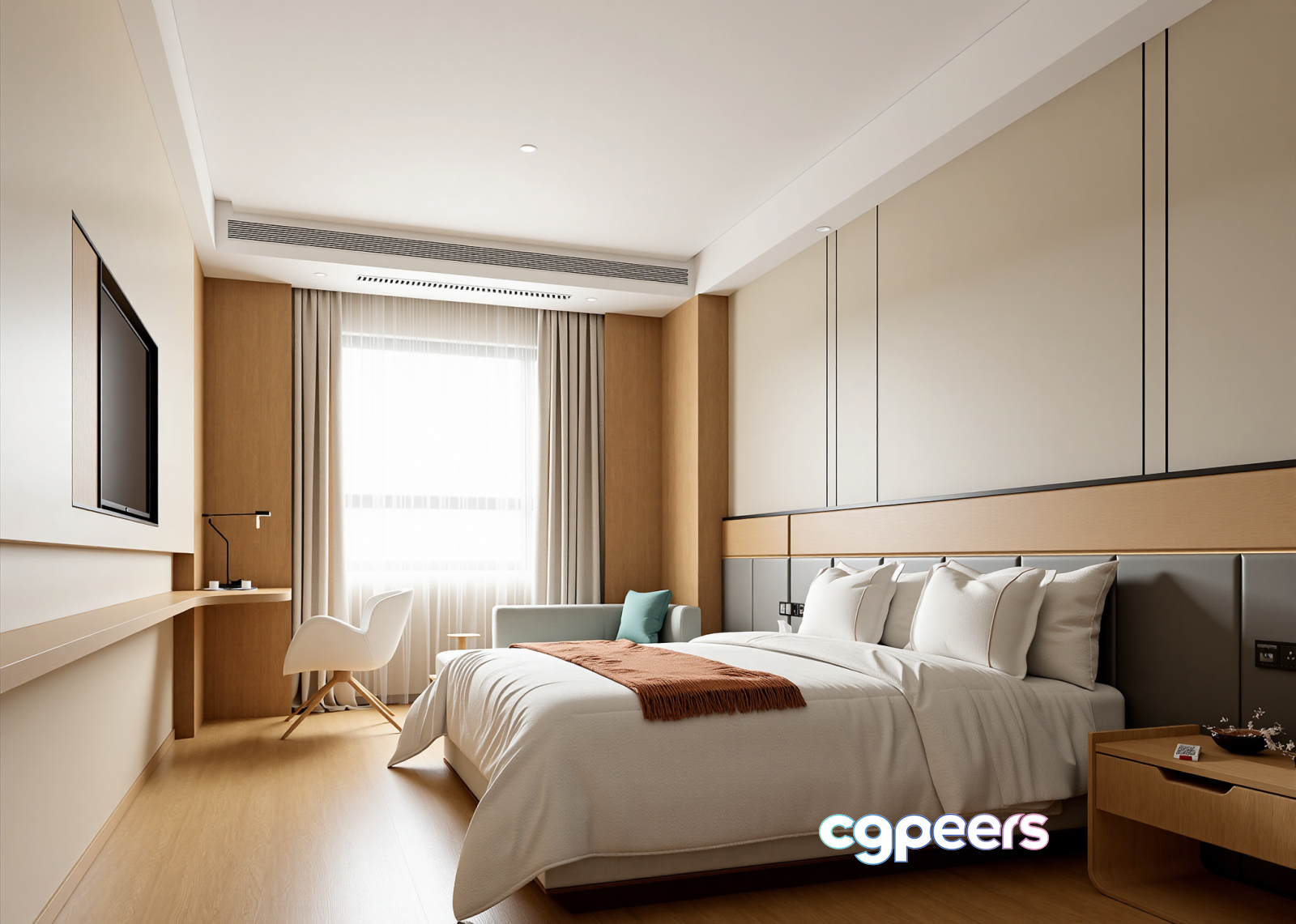 Modern Hotel Room 3D Model - 23073 - VRAY Render Modern Hotel Room 3D Model - 23073 - VRAY Render