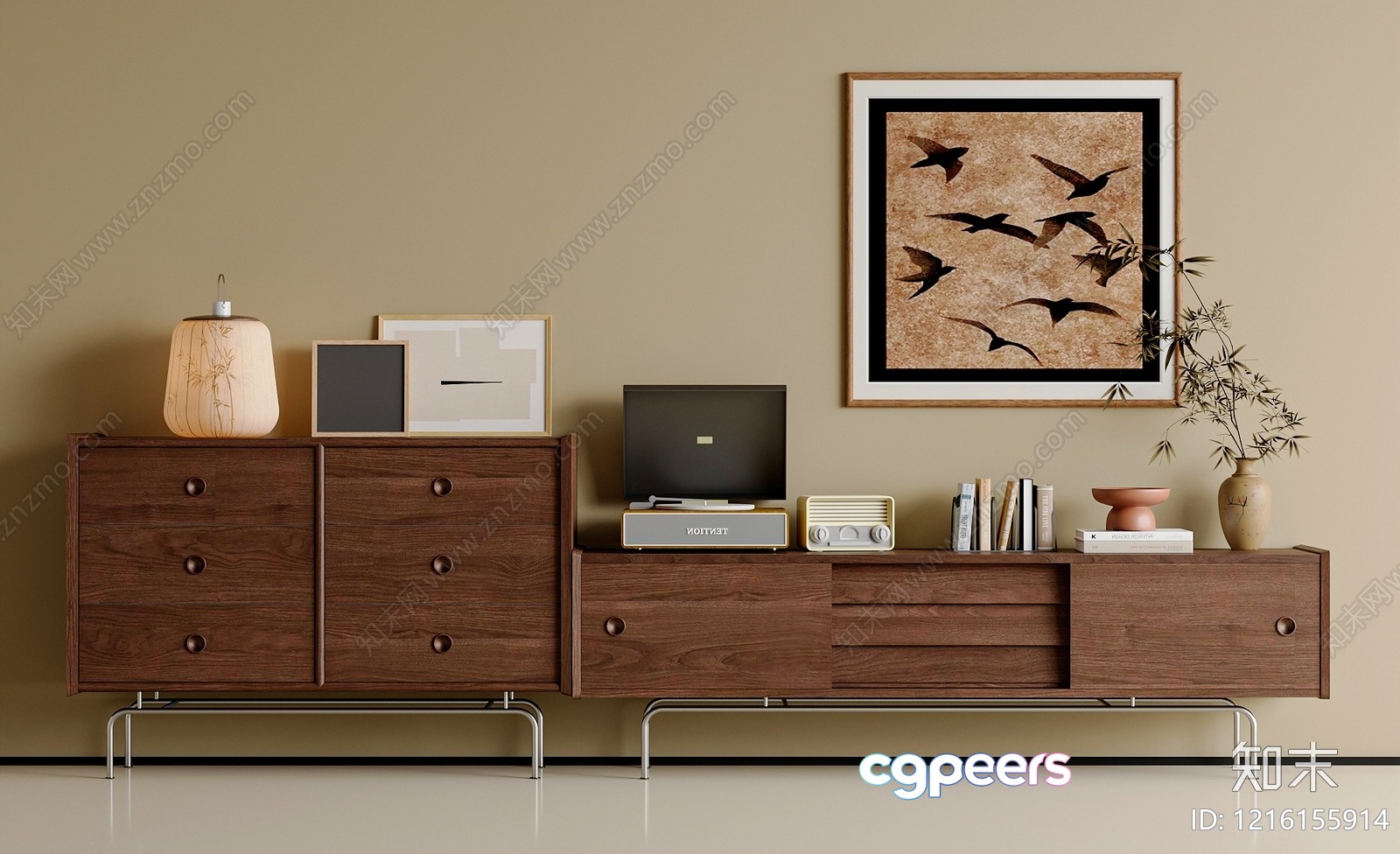 Mid-Century Modern Furniture 3D Model - 15379 - VRAY Render