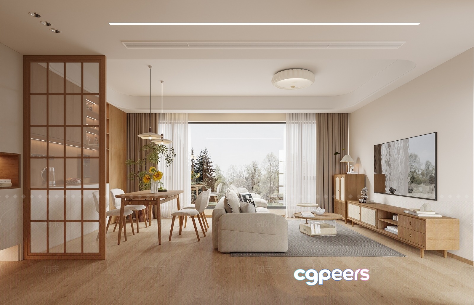 Modern Living Room 3D Model - 16054 - VRAY Render Modern Living Room 3D Model - 16054 - VRAY Render