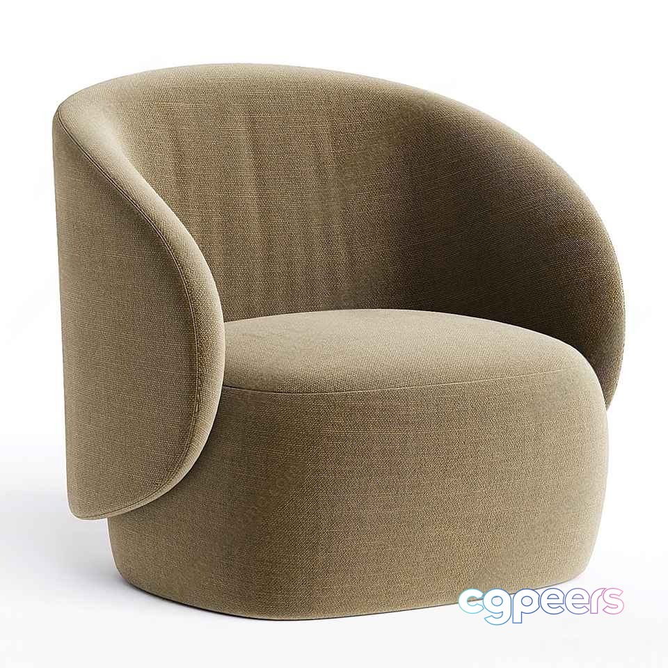 Modern Beige Chair 3D Model - 12467 - VRAY Render