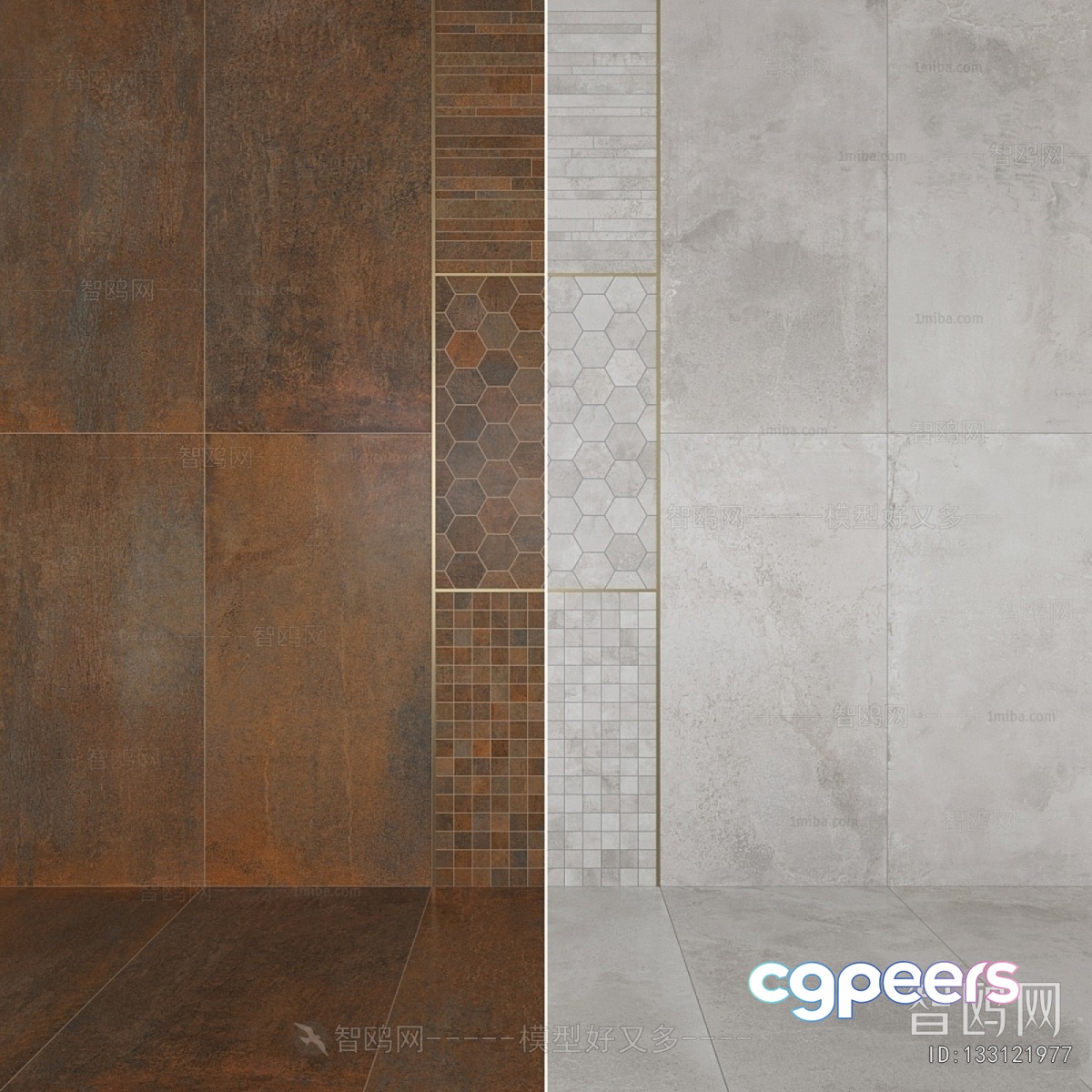 Modern Tile Design 3D Model - 2685 - VRAY Render Modern Tile Design 3D Model - 2685 - VRAY Render
