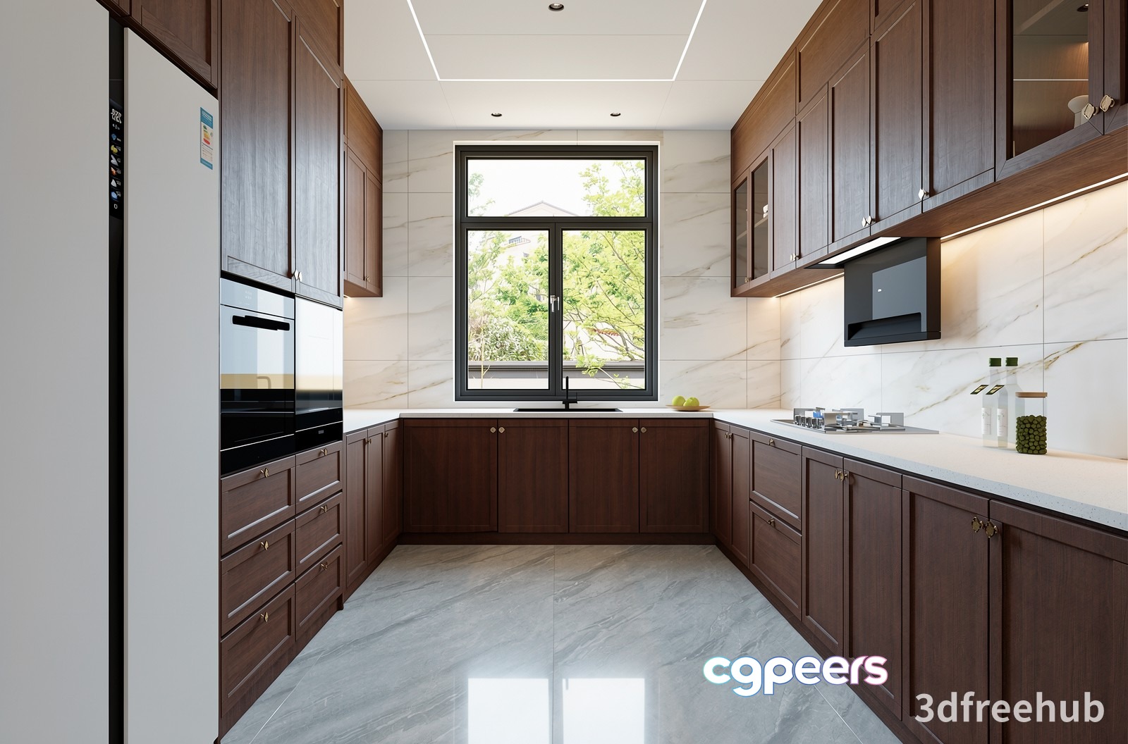 Modern Kitchen 3D Model - 21164 - VRAY Render