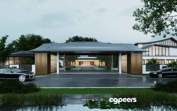 Modern Entrance Way 3D Model - 665 - VRAY Render Modern Entrance Way 3D Model - 665 - VRAY Render