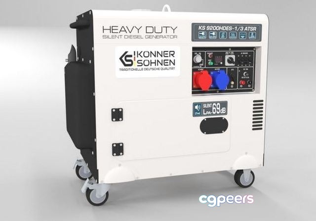 3D Game Assets - Konner Sohnen KS 9200HDES ATSR Power Generator 18 HP 3D Game Assets - Konner Sohnen KS 9200HDES ATSR Power Generator 18 HP