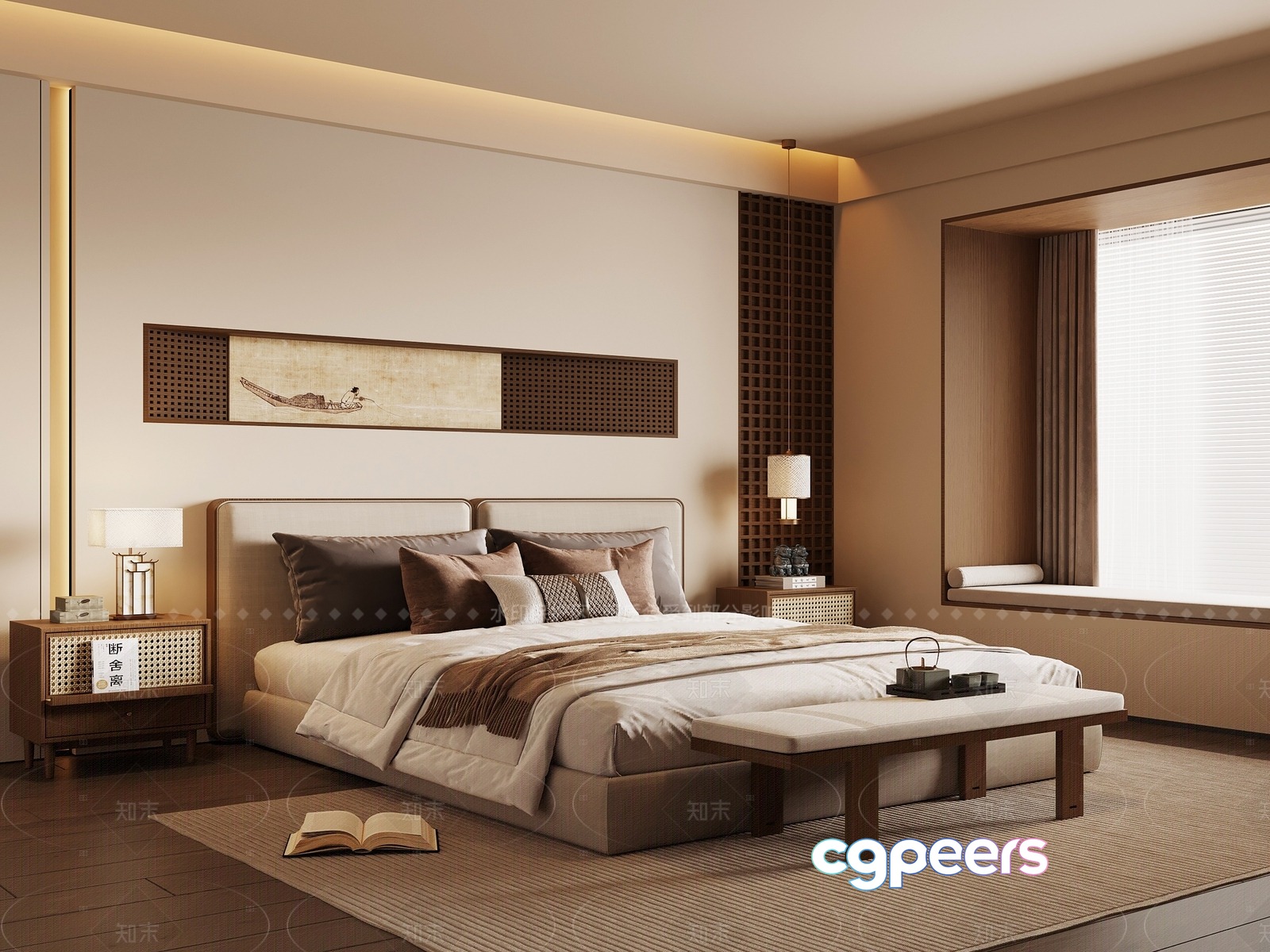 Cozy Bedroom 3D Model - 10956 - VRAY Render