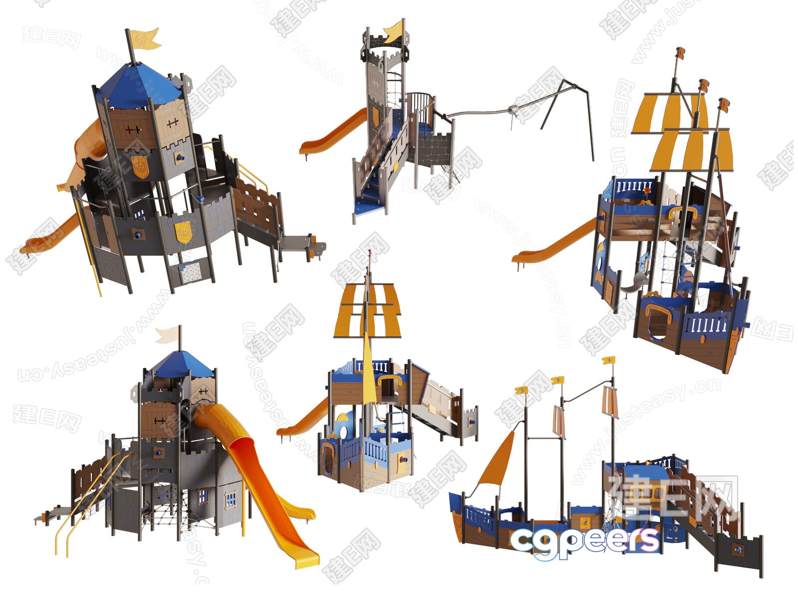 A Playground Structure 3D Model - 1258 - VRAY Render A Playground Structure 3D Model - 1258 - VRAY Render