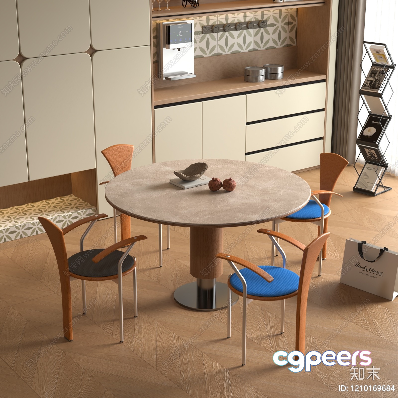 Modern Dining Room 3D Model - 4795 - VRAY Render