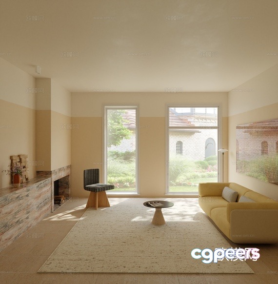 Modern Living Room 3D Model - 16205 - VRAY Render Modern Living Room 3D Model - 16205 - VRAY Render