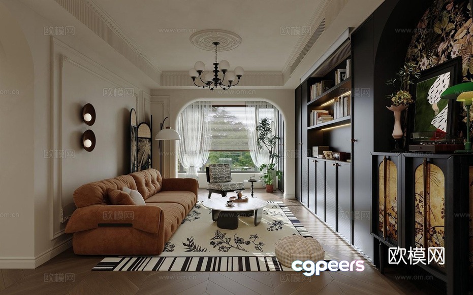 Modern Living Room 3D Model - 20096 - VRAY Render