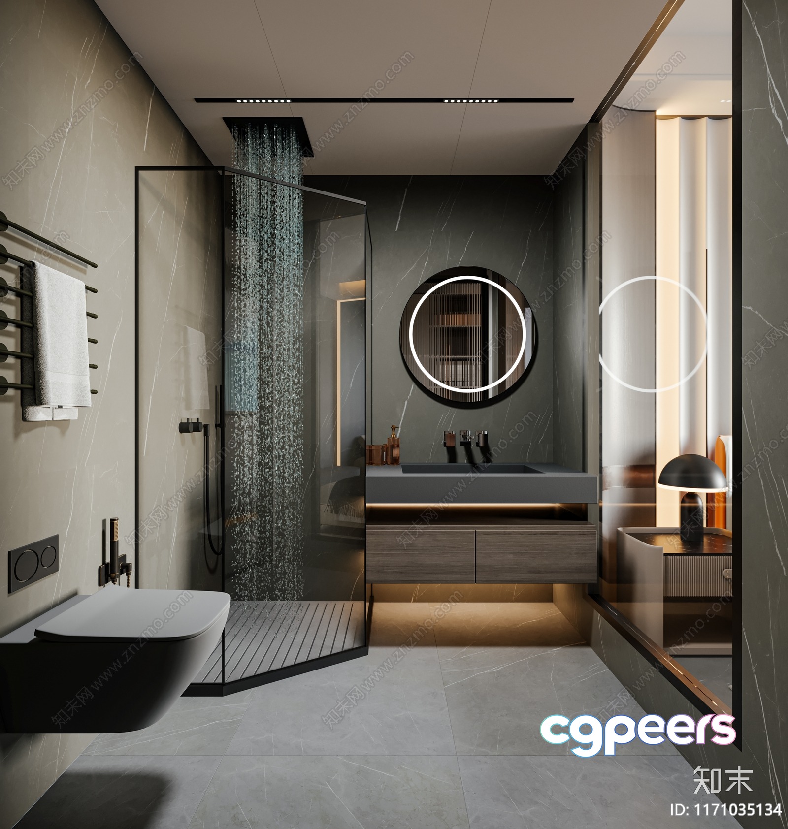 Modern Bathroom 3D Model - 5789 - VRAY Render