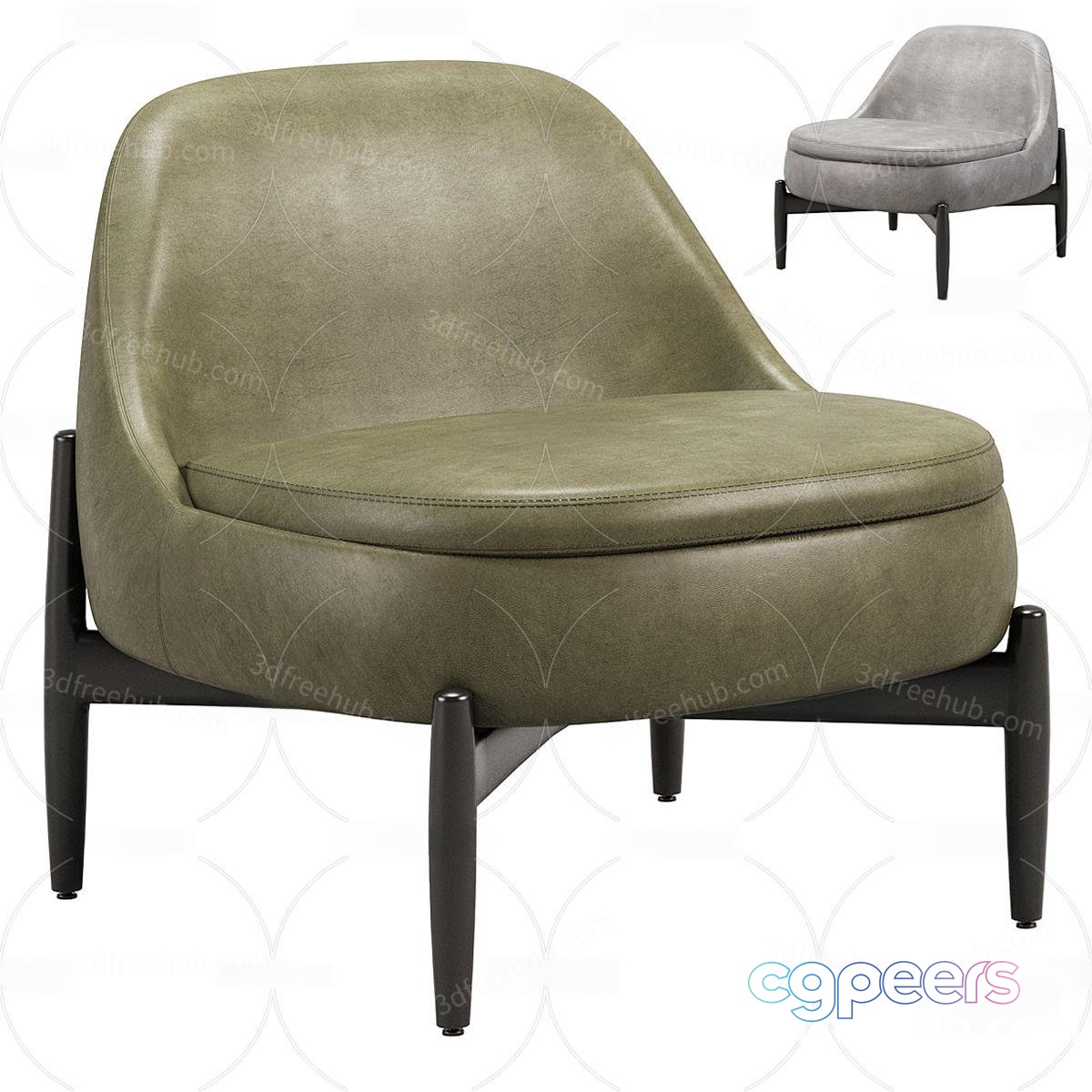 Modern Leather Chair 3D Model - 22703 - VRAY Render Modern Leather Chair 3D Model - 22703 - VRAY Render
