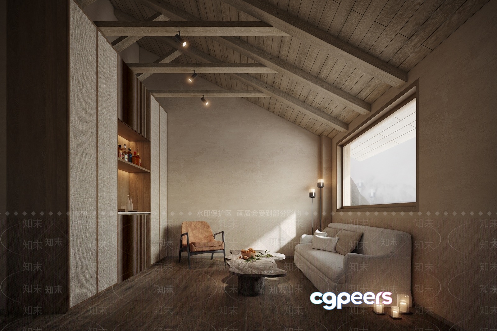 Modern Living Room 3D Model - 7127 - VRAY Render
