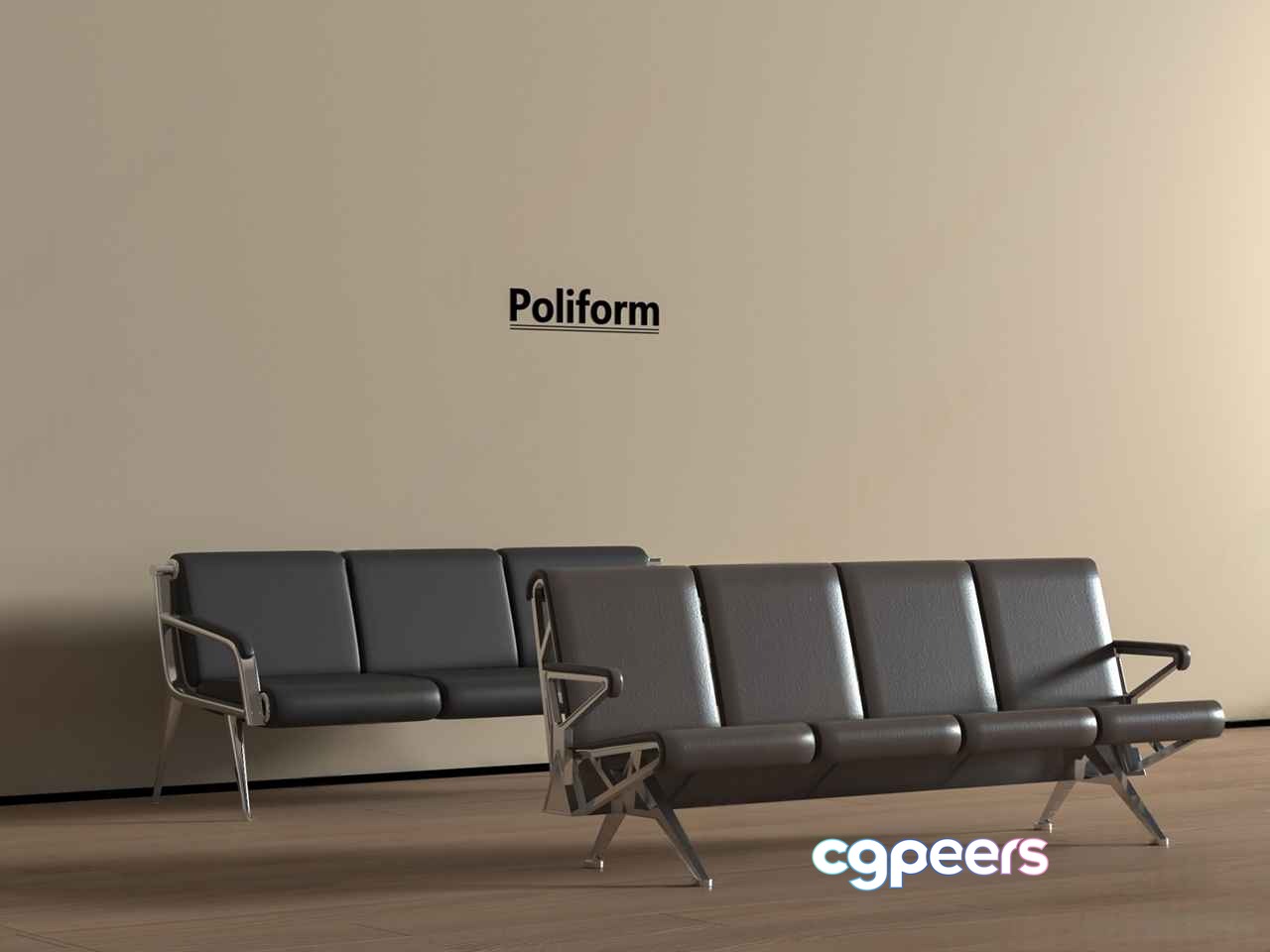 Gray Leather Benches 3D Model - 15479 - VRAY Render Gray Leather Benches 3D Model - 15479 - VRAY Render