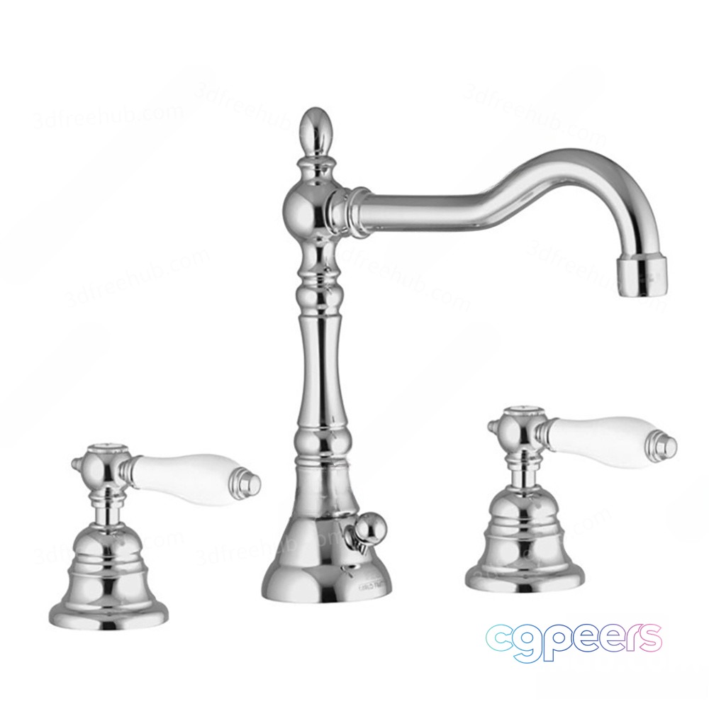 A Silver Faucet 3D Model - 20481 - VRAY Render