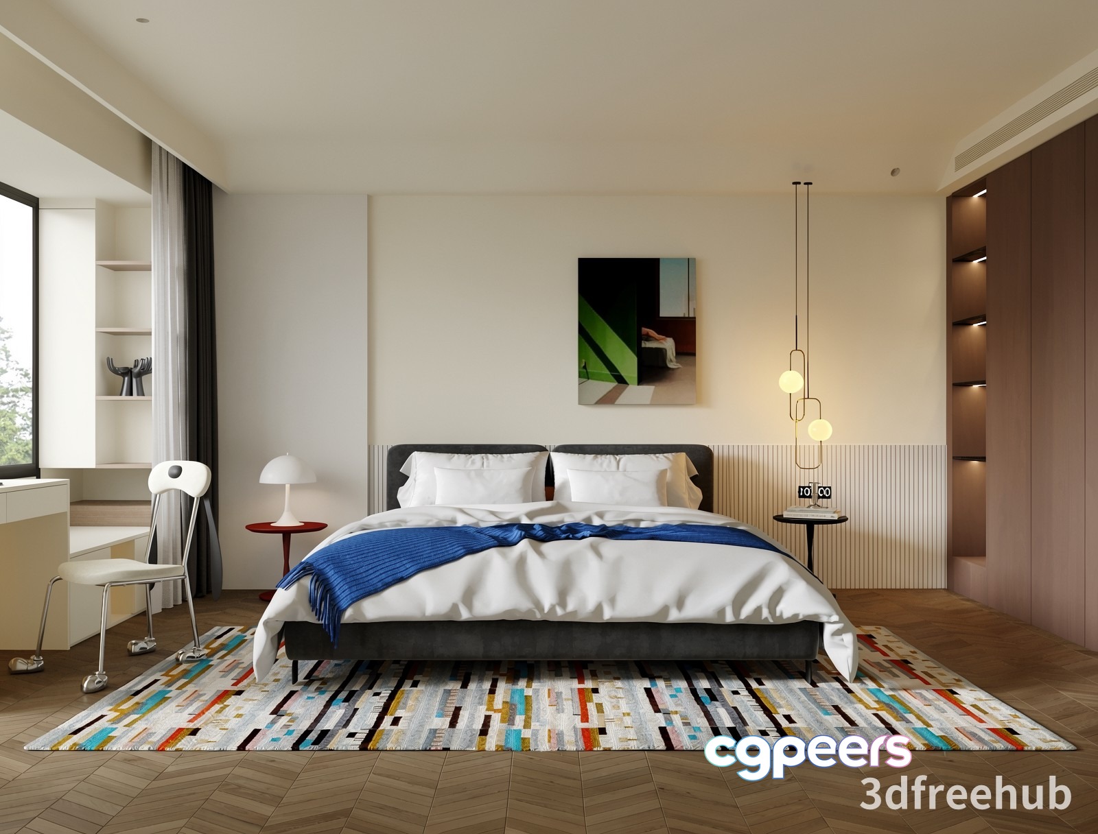 Modern Bedroom 3D Model - 15812 - VRAY Render