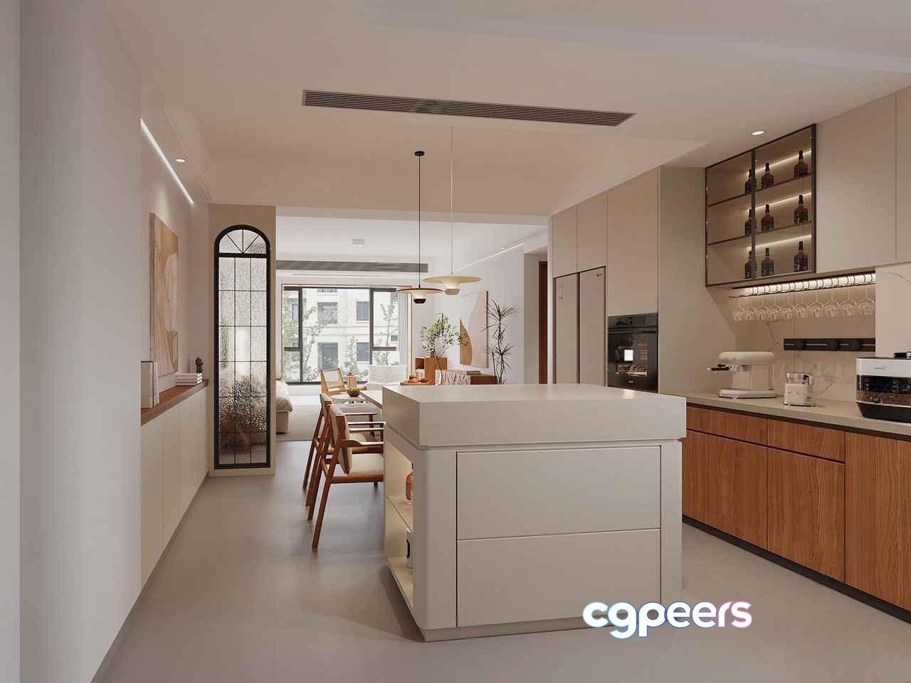 A Modern Kitchen 3D Model - 11014 - CORONA Render