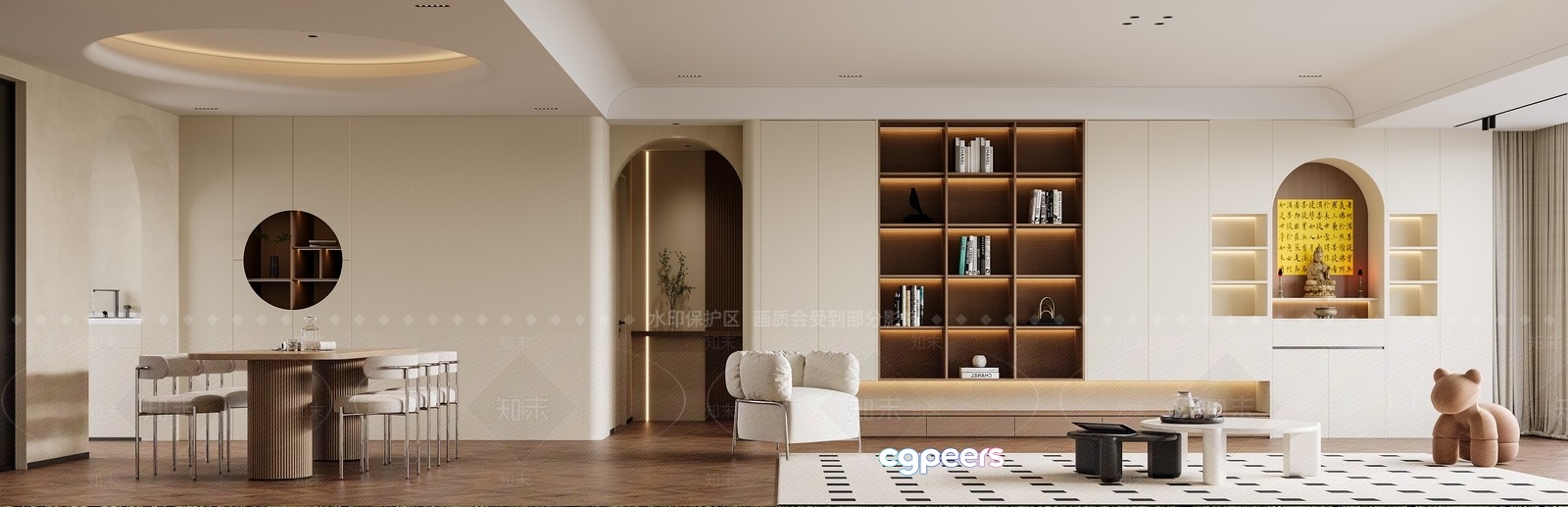 Modern Living Room 3D Model - 9207 - VRAY Render Modern Living Room 3D Model - 9207 - VRAY Render