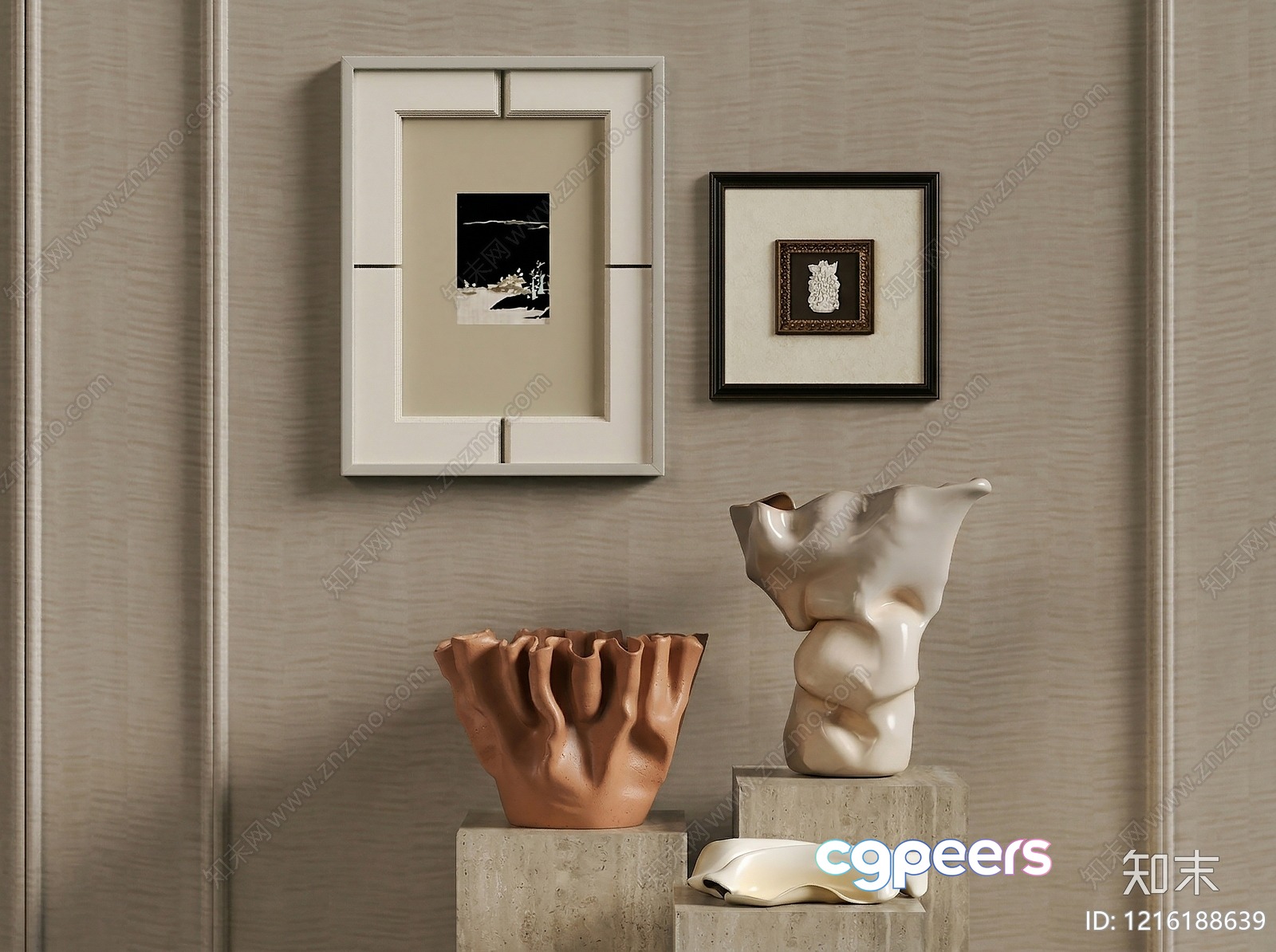 A Modern Art Display 3D Model - 12069 - VRAY Render A Modern Art Display 3D Model - 12069 - VRAY Render