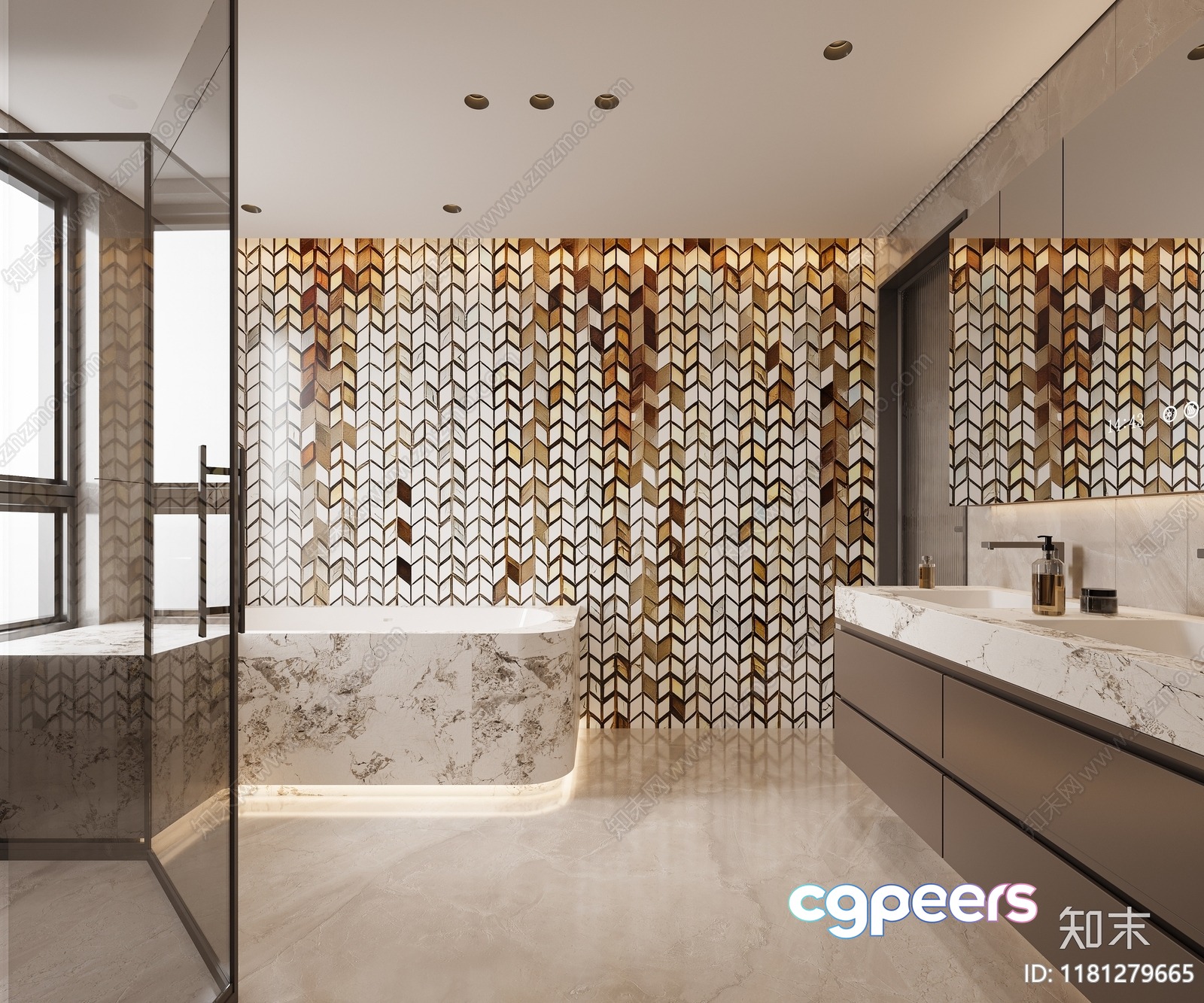 Modern Bathroom 3D Model - 2493 - CORONA Render