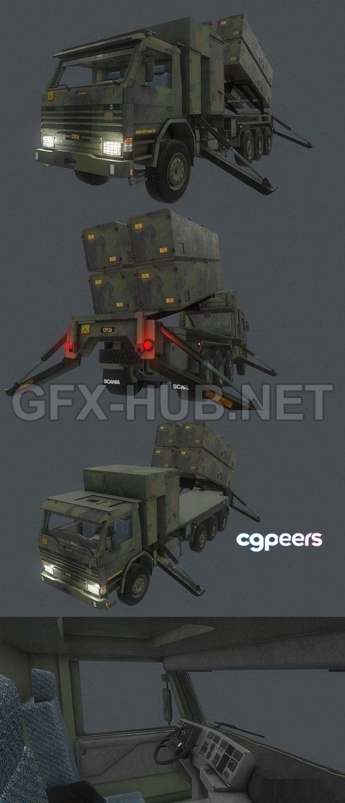 3D Game Assets - SAAB Scania Robotbil 15KA 3D Model 3D Game Assets - SAAB Scania Robotbil 15KA 3D Model