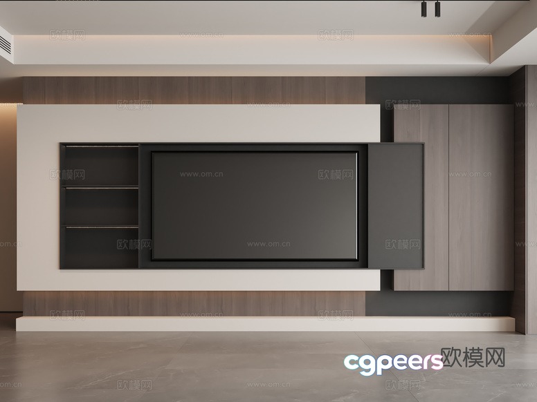 Modern Wall Unit 3D Model - 15115 - VRAY Render