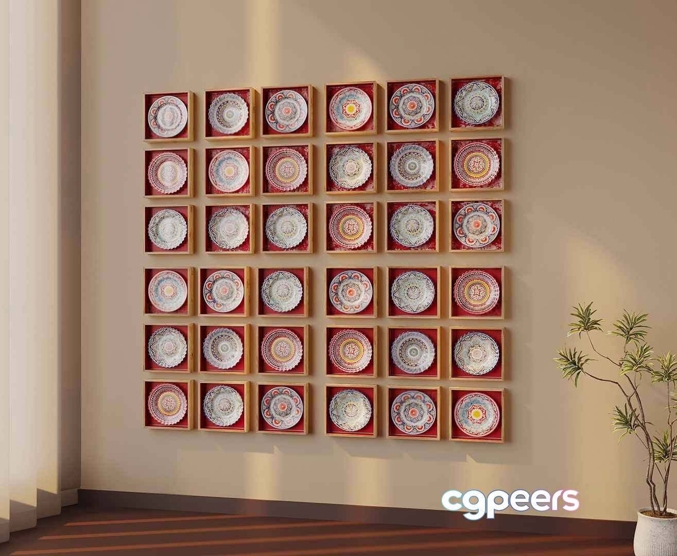 Modern Wall Art 3D Model - 8045 - VRAY Render Modern Wall Art 3D Model - 8045 - VRAY Render