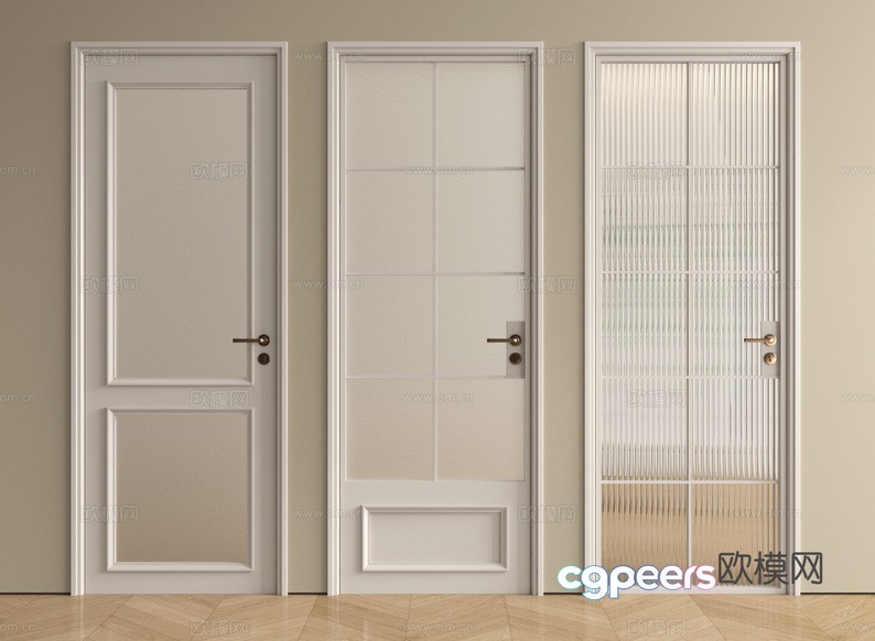 Modern White Doors 3D Model - 7060 - VRAY Render Modern White Doors 3D Model - 7060 - VRAY Render