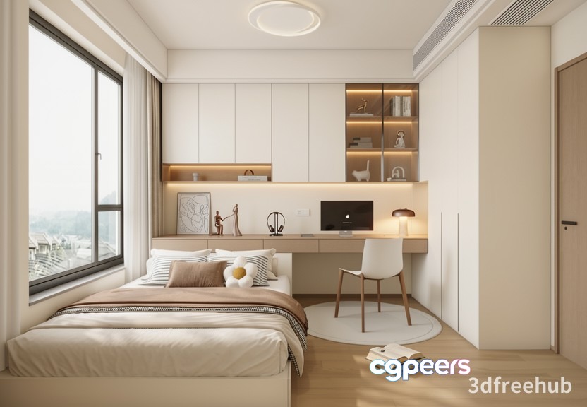Cozy Bedroom 3D Model - 21537 - VRAY Render Cozy Bedroom 3D Model - 21537 - VRAY Render
