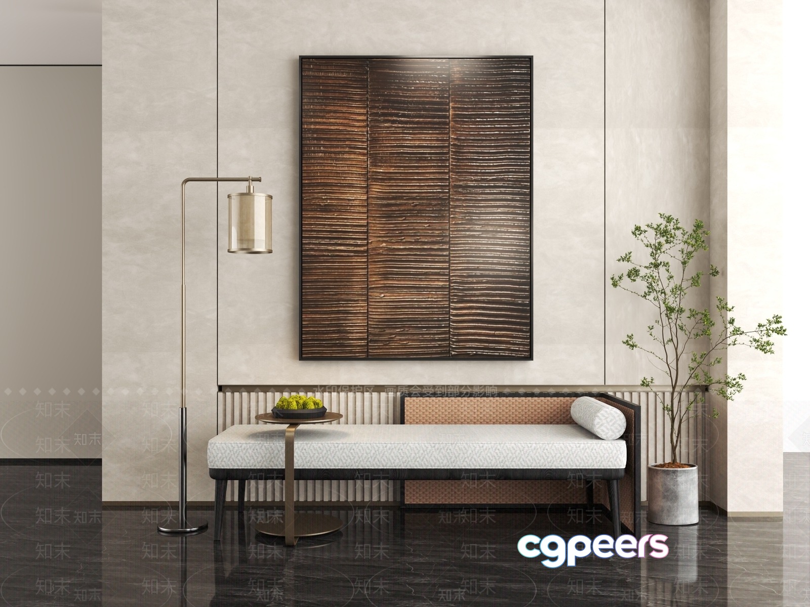 Modern Living Room 3D Model - 23071 - VRAY Render